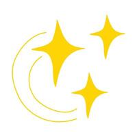 parpadeando estrellas. brillar icono, limpiar estrella icono. garabatear brillar estrella aislado en blanco antecedentes vector