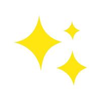parpadeando estrellas brillar icono, limpiar estrella icono. garabatear brillar estrella. aislado en blanco antecedentes vector
