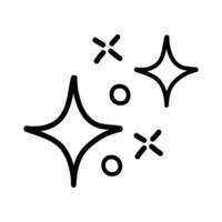 garabatear brillar estrella, parpadeando estrellas. brillar icono, limpiar estrella icono vector