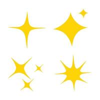 parpadeando estrellas. brillar icono, limpiar estrella icono garabatear brillar estrella vector