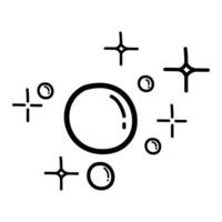 garabatear brillar estrella parpadeando estrellas. brillar icono, limpiar estrella icono. aislado en blanco antecedentes vector