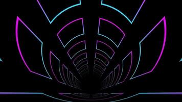 glow colored tunnel with 3d feel video