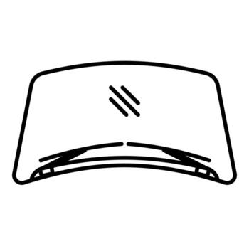 Single automotive part icon of windshield wiper with simple outline style vector