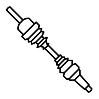 Single automotive part icon of cv joint with simple outline style vector