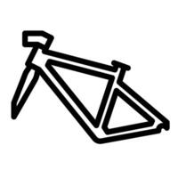 Single bicycle part of frame icon line style clean outline a vector