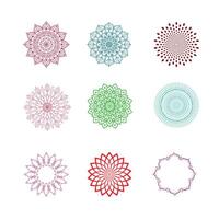 Collection of Colorful Mandala Ornaments for Decorative Purposes vector