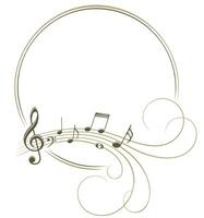 Frame with notes. vector
