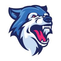 Angry Wolf Sport Mascot Logo Design vector