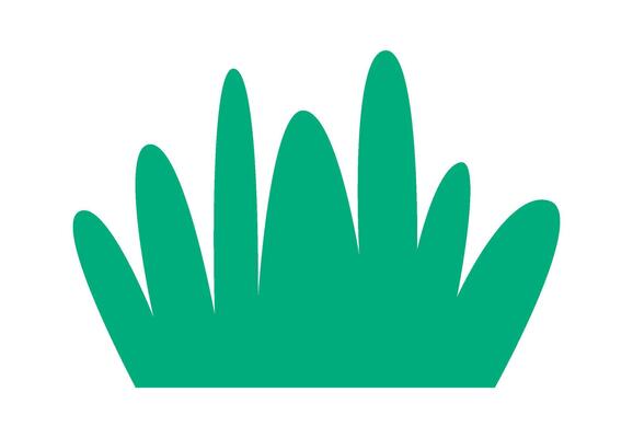 Cartoon brush flat icon Spring decorative shrubs Flat Illustration