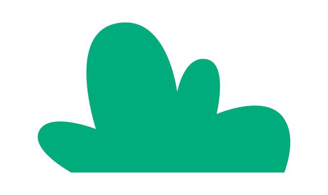 Cartoon brush flat icon Spring decorative shrubs Flat Illustration Icon