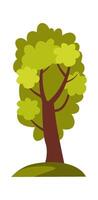 Strong and tall tree flat icon Flat Illustration Hand Drawn Icon vector