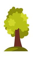 Strong and tall tree flat icon Icon vector