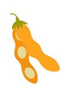 Bean flat icon Allergen food vector