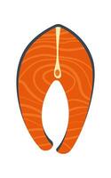 Salmon flat icon Allergen food vector