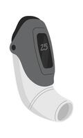 Portable inhaler flat icon Treatment of asthma symptoms Drawn Icon vector