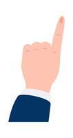 Hand flat icon Finger showing gesture Illustration vector
