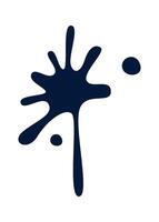 Ink blot flat icon Office stationery vector