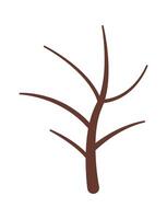 Bare tree flat icon Spring decorative plant vector