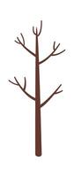 Bare tree flat icon Spring decorative plant Flat Illustration Icon vector