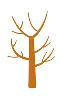 Bare tree flat icon Spring decorative plant Flat Illustration vector