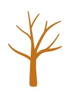 Bare tree flat icon Spring decorative plant Drawn Icon vector