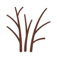 Bare tree flat icon Spring decorative plant Flat Illustration Hand Drawn Icon vector