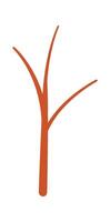 Bare tree flat icon Spring decorative plant Drawn vector