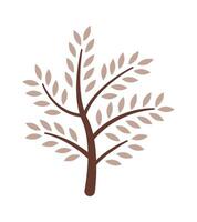 Blossoming tree flat icon Spring garden Illustration vector