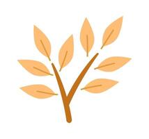 Blossoming tree branch flat icon Spring garden Illustration vector