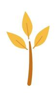 Blossoming tree branch flat icon Spring garden Flat Illustration vector