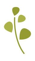 Cute cartoon tree branch flat icon Illustration vector