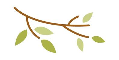 Tree branch flat icon Bird nest Illustration vector