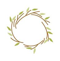 guirnalda de árbol leña menuda plano icono ilustración vector