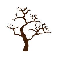 desnudo árbol sakura plano icono plano ilustración icono vector