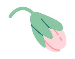Sakura tree bud flat icon Spring tree Illustration vector