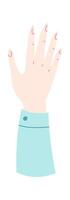 Hand flat icon Greeting gesture Illustration vector