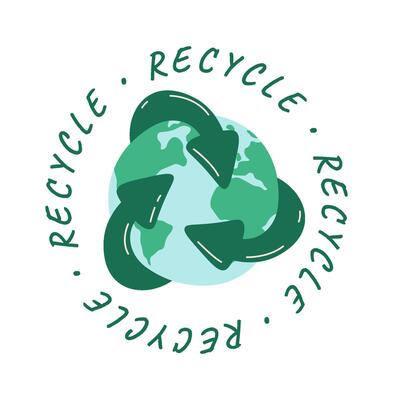 Recycle flat icon Protect planet Earth day