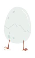 Cute chicken legs flat icon vector