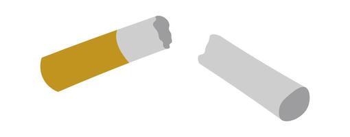 Cigarette waste flat icon Garbage bag vector