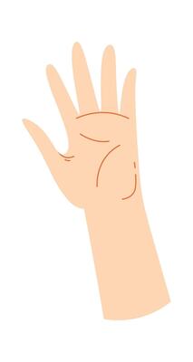 Greeting flat icon hand Communication