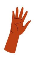 saludo plano icono mano comunicación plano ilustración vector