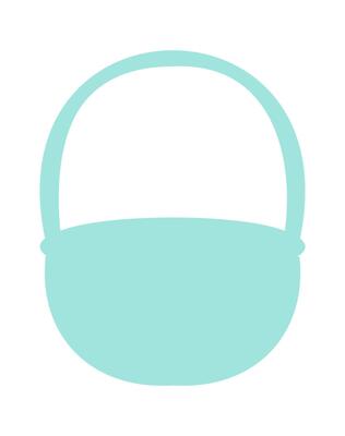 Easter basket pattern element flat icon Illustration
