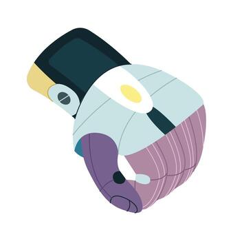 Fist bump gesture flat icon Robot hand showing gesture vector