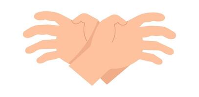 Hand flat icon Make spiders with fingers vector