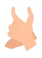 Hand flat icon Make deer with fingers vector