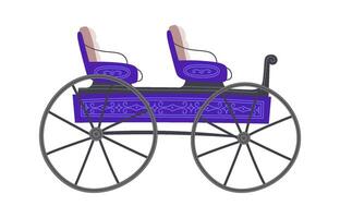 Vintage carriage for movement flat icon Ancient transport Flat Illustration Icon vector