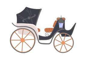 Vintage carriage for movement flat icon Ancient transport Flat Illustration Hand Drawn Icon vector