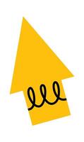 Cartoon arrow flat icon Straight colorful line Illustration vector