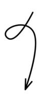 Cartoon arrow flat icon Line points in particular direction Flat Illustration vector