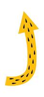 Drawn Icon Cartoon colorful arrow flat icon Line points in particular direction vector